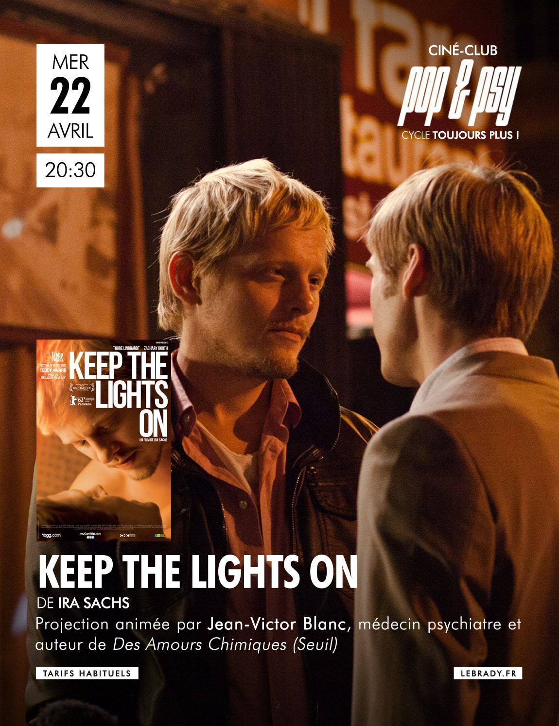 Keep the Lights On – Ciné Club Pop & Psy